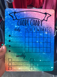 Glitter - Dry Erase Chore Chart