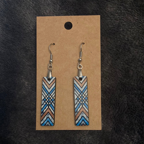 Western 1 (BE57) -  Bar Shape Earrings - 1.5