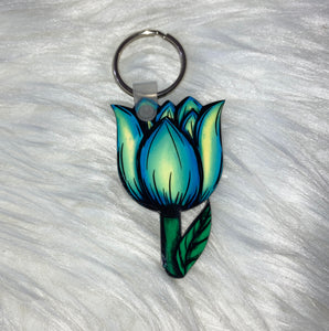 Blue Green (T09) - Tulip Keychain