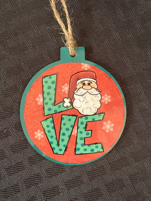 Love Santa (B10) - Bulb Shape Ornament