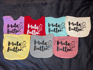 Mute Button Bib