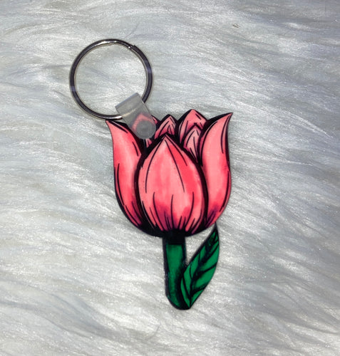 Pink 2 (T18) - Tulip Keychain