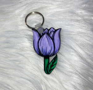 Purple 3 (T11) - Tulip Keychain