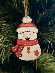 Red Heart (SM02) - Snowman Shape Ornament