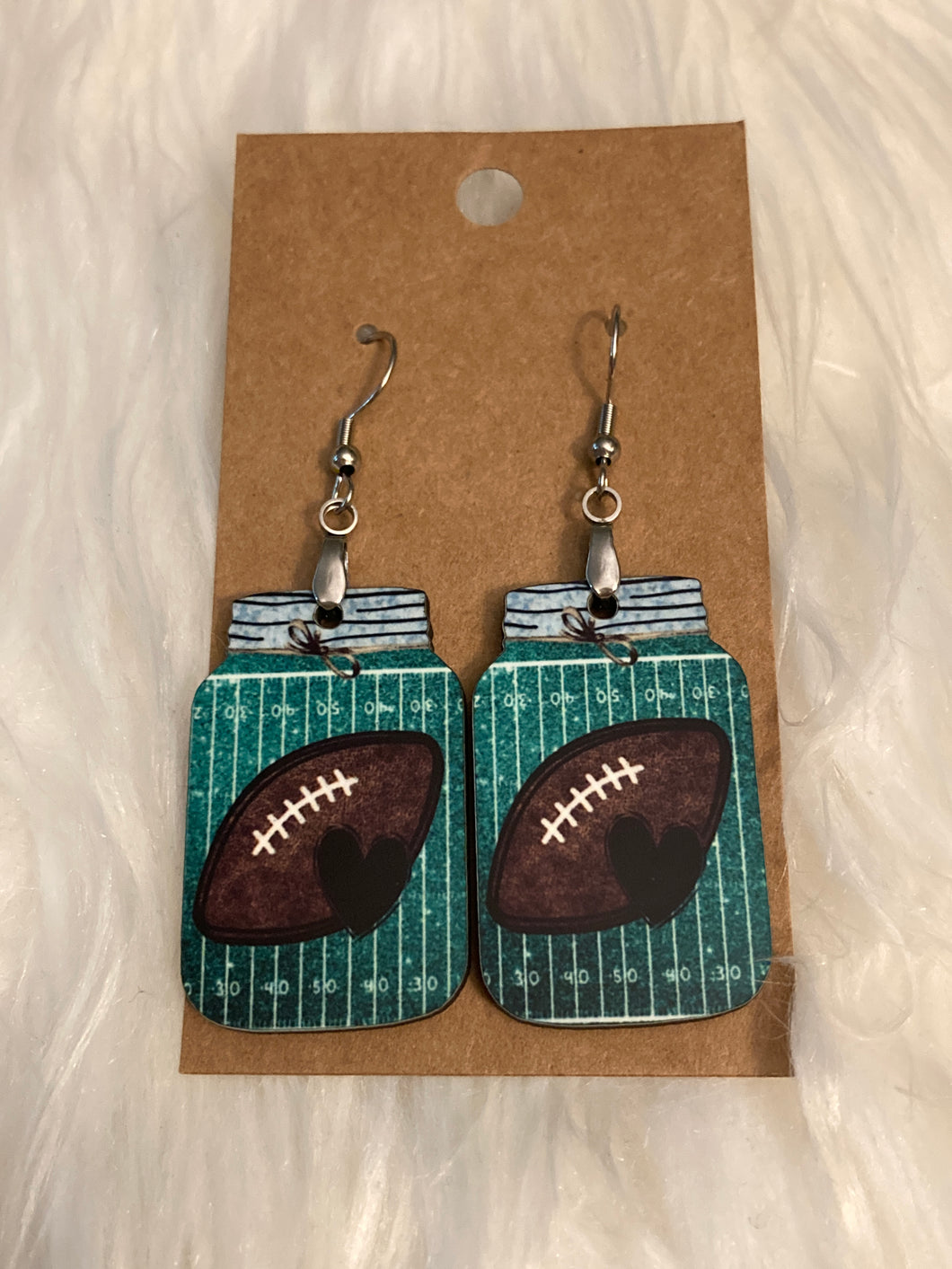 Football (MJ06) - Mason Jar Earrings