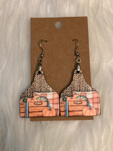 Fall (CT20) - Cattle Tag Earrings