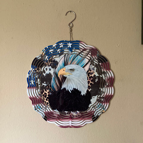 Bald Eagle Metal Aluminum Wind Spinner