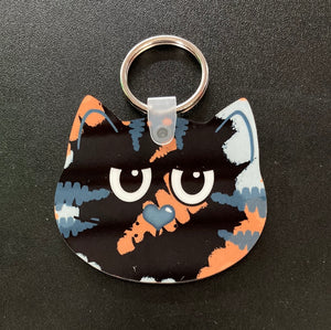 Calico (CH02) Cat Head Shape Keychain