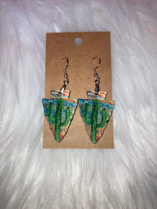 Cactus (AH14) - Arrowhead Earrings