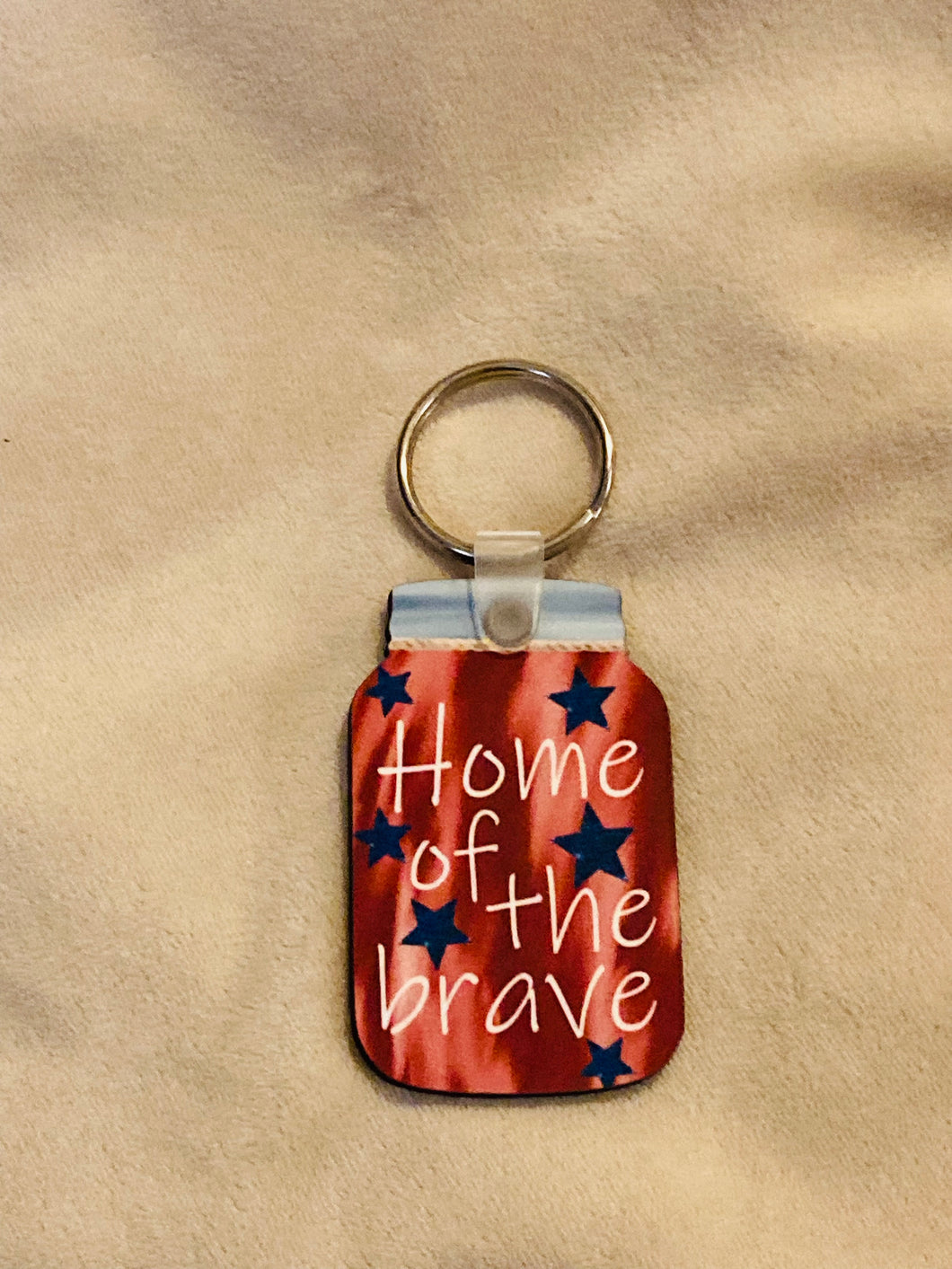 Home of the Brave (MJ03) - Mason Jar Keychain