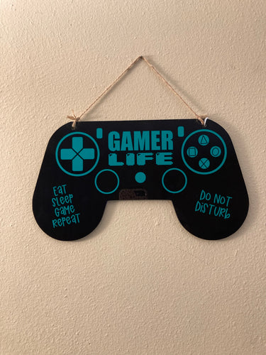 Gamer Life Green (CT02) Controller Wall Hanging Sign - Medium