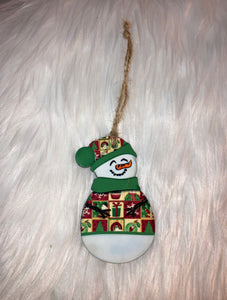 Christmas - Snowman with Beanie Shape Ornament