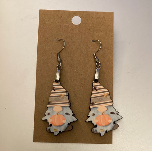 Fall Pumpkin (G14) - Gnome Earrings