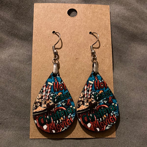 Hot Cocoa & Christmas Movies -  Tear Drop Earrings