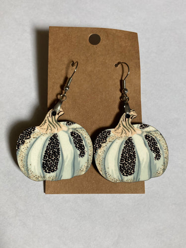 White Pumpkin (PU08) - Pumpkin Earrings 1.5