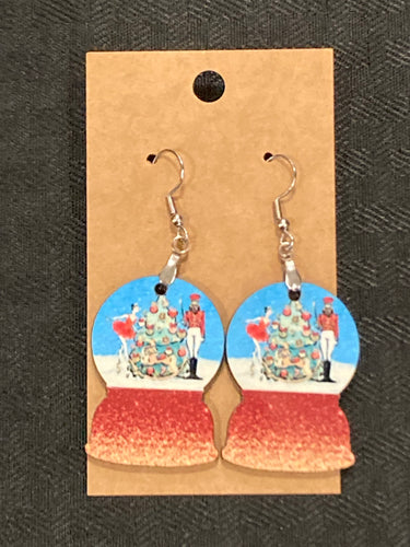 Nutcracker (SG04) - Snow Globe Earrings