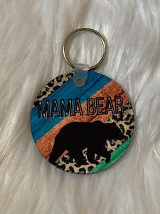 Mama Bear - Circle Keychain