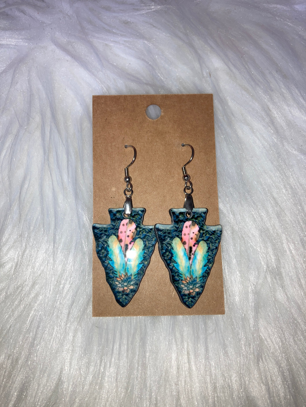 Feathers (AH01) - Arrowhead Earrings