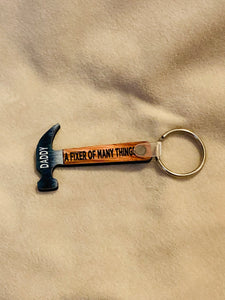 Daddy Fixer of Many Things (HM01) - Hammer Keychain