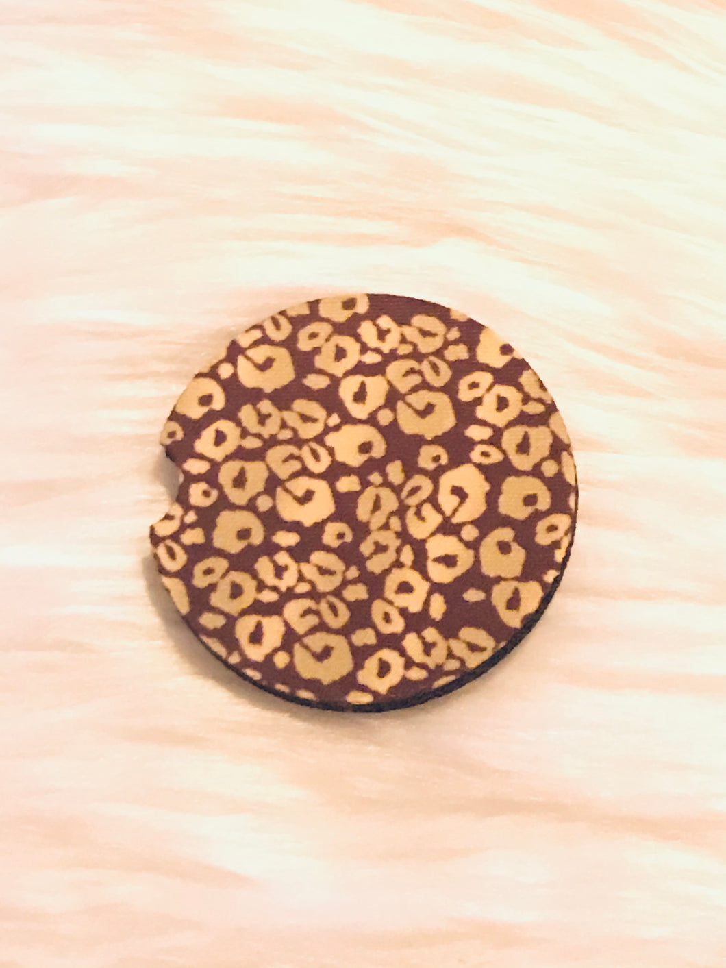 Car Coaster - Maroon Gold Print - CC39