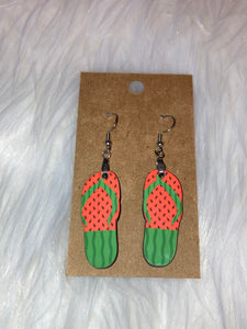 Watermelon (FF57) - Flip Flop Earrings 1.5"