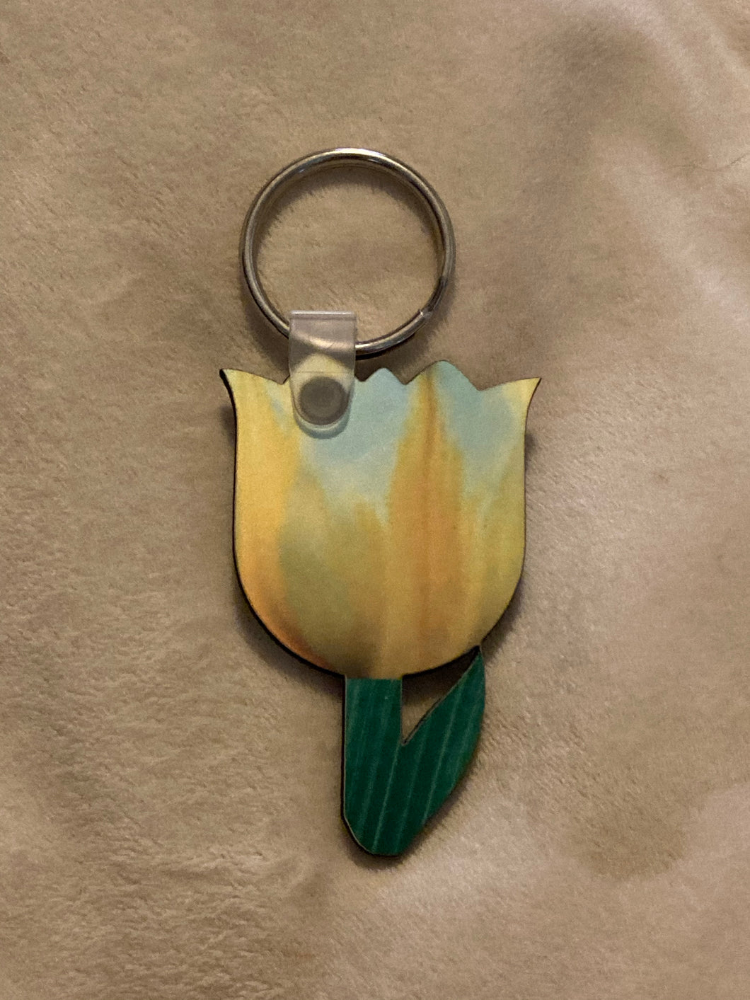 Yellow Petal (T03) - Tulip Keychain