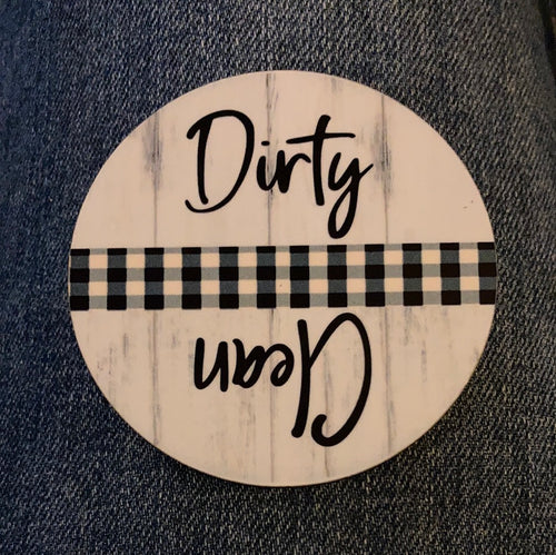 Clean Dirty (R106) - Circle Magnet