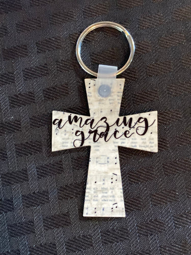 Amazing Grace (CR03) -  Cross Keychain