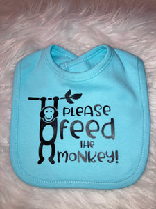 Please Feed the Monkey Bib