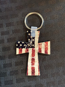 In God We Trust (CR04) -  Cross Keychain