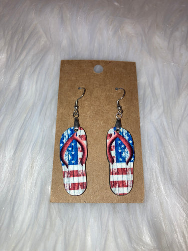 American Rustic (FF04) - Flip Flop Earrings 1.5