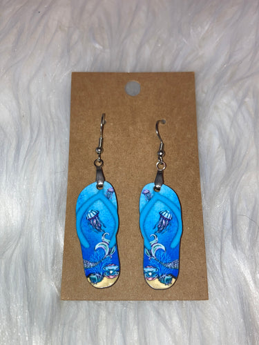 Ocean (FF50) - Flip Flop Earrings 1.5