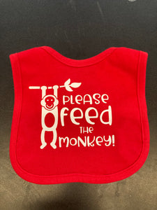 Please Feed the Monkey Bib