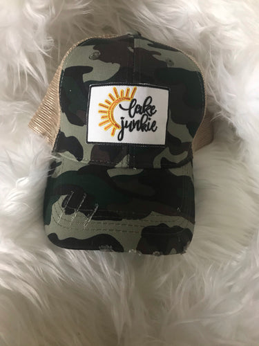 Lake Junkie Camo Trucker Hat