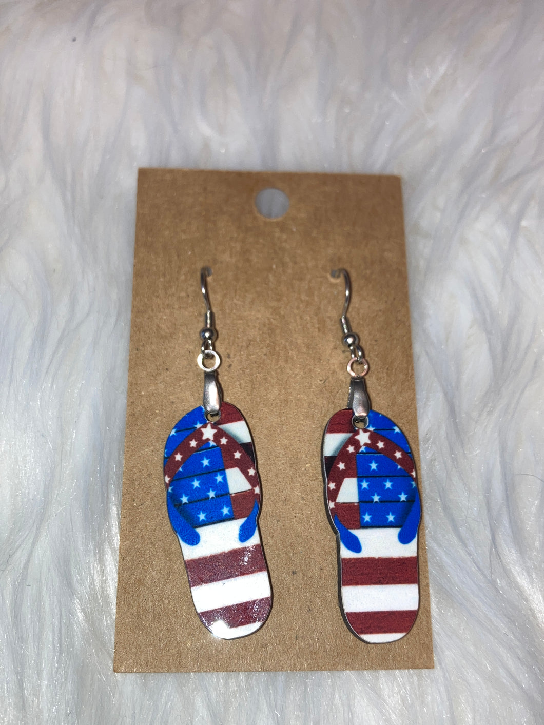 Flag (FF29) - Flip Flop Earrings 1.5