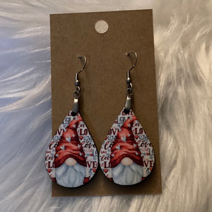 Love Gnome Tear Drop Earrings