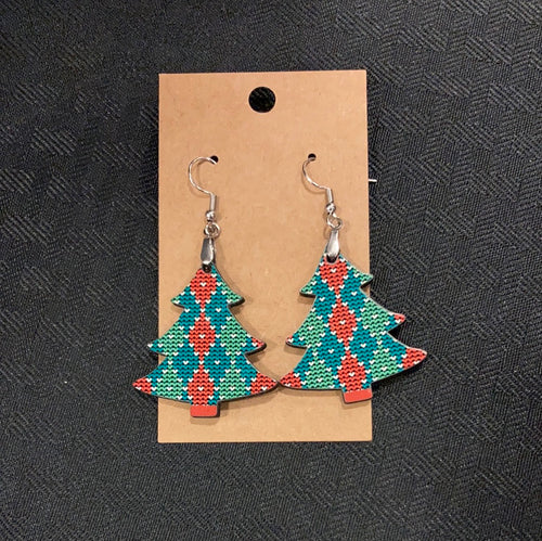 Sweater Tree (CT08) - Christmas Tree Shape Earrings