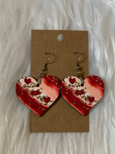 Heart lips multi - Heart Earrings