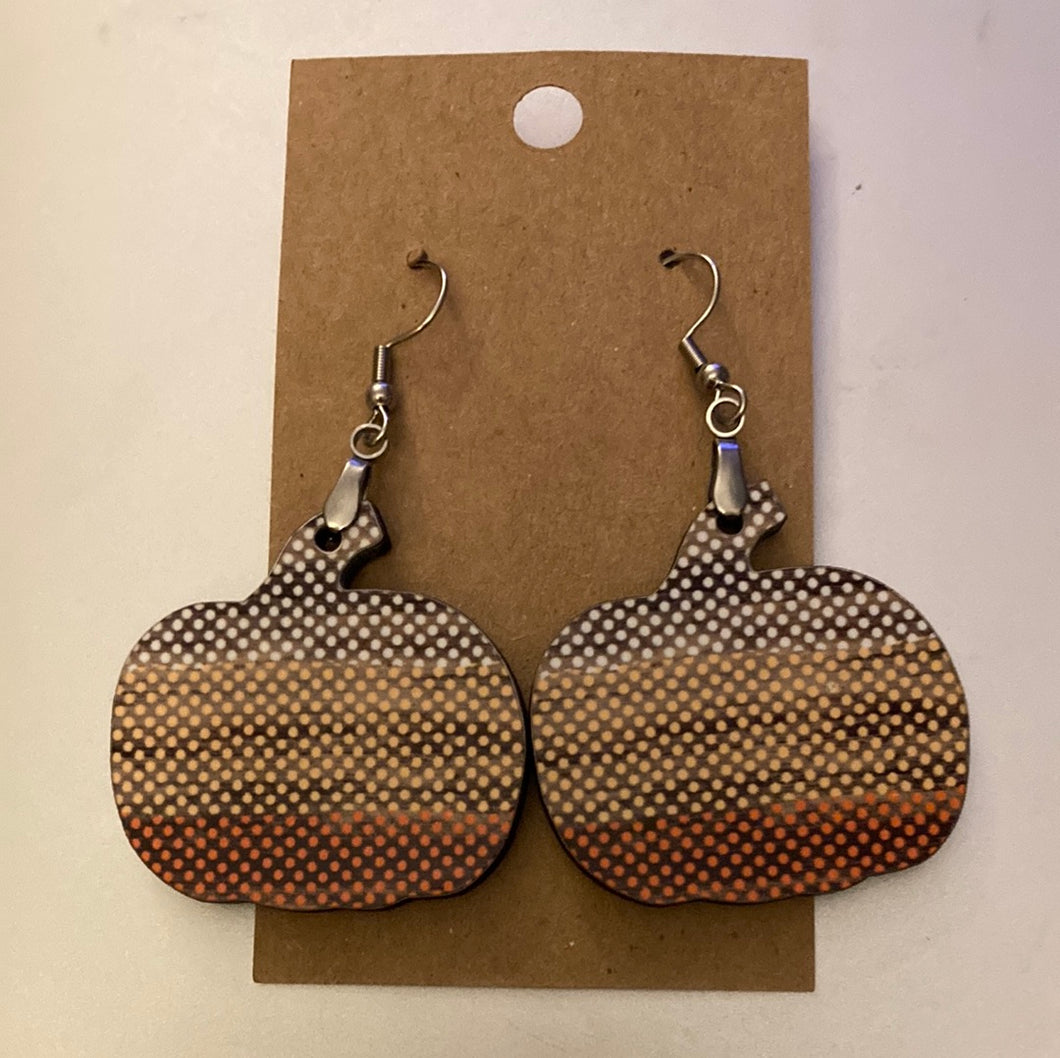 Dot Pumpkin 1(PU11) - Pumpkin Earrings 1.5