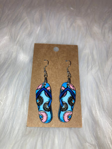 Donut 2 (FF46) - Flip Flop Earrings 1.5"