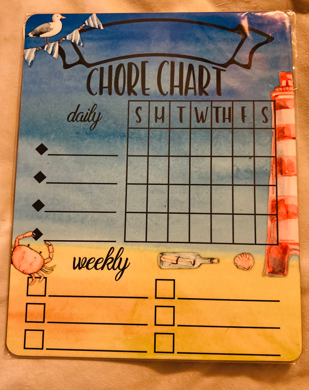 Lighthouse (CH04) - Dry Erase Chore Chart