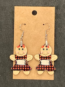 Gingerbread Girl Plaid (GG02) - Gingerbread Girl Earrings