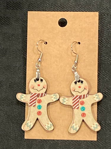 Gingerbread Man Buttons(GB06) - Gingerbread Shape Earrings