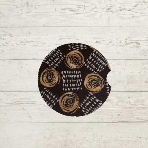 Car Coaster - Black, White, Gold Design - CC30