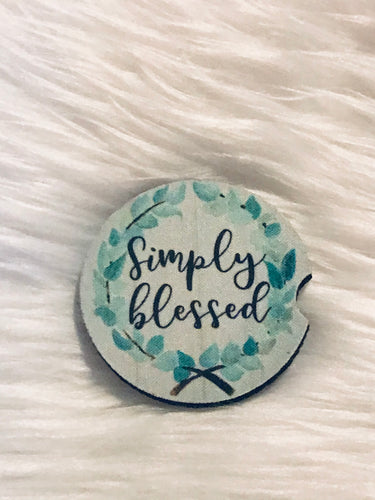 Car Coaster - Simply Blessed - CC14