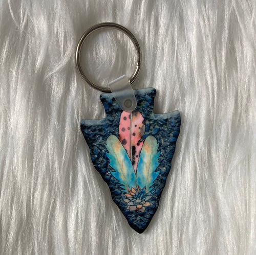 Feathers (AH01)- Arrowhead Keychain