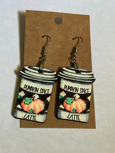 Pumpkin Spice Latte (CM05) - Coffee Cup Earrings 1.5