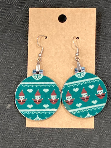 Santa Sweater (B05) - Bulb Ornament Earrings