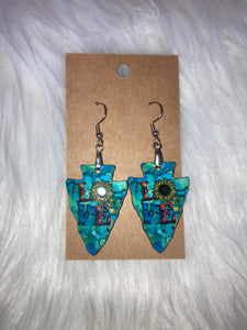 Sunflower Love (AH05) - Arrowhead Earrings