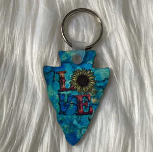 Sunflower Love (AH05)- Arrowhead Keychain